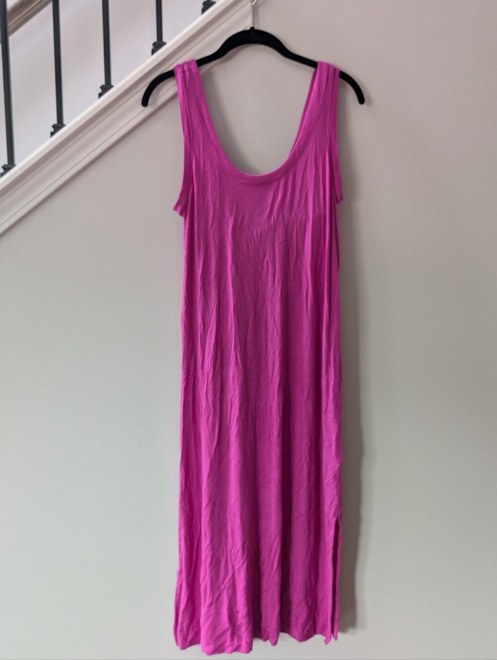 Soma WKND Fuchsia Pink Knit Midi Dress with Built-In Bra XS